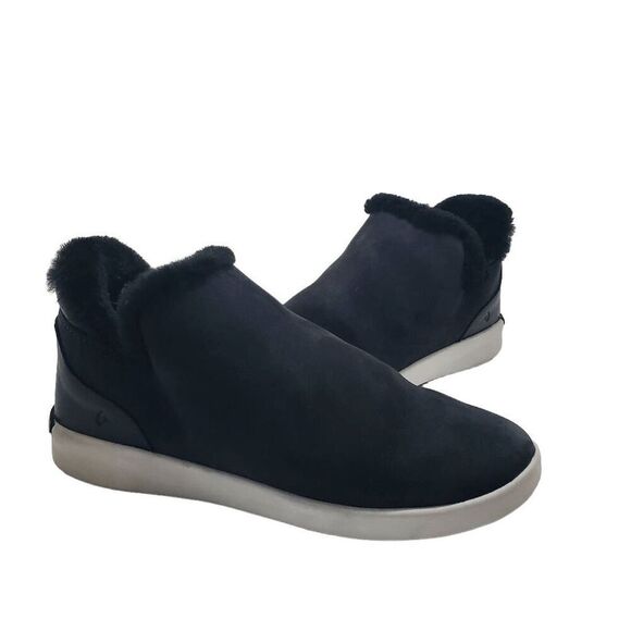 OluKai Women's 20427-OXDW Black Shearling Lining Malua Hulu Slip On Boots 7 - Picture 4 of 6